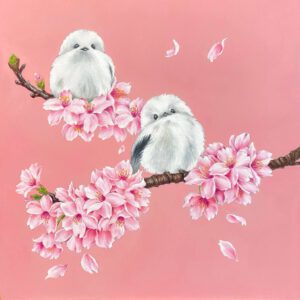 シマエナガと桜
